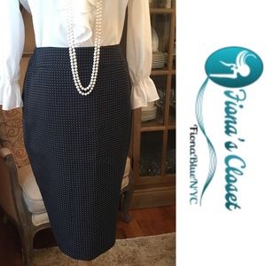 Armani Collezioni B&W Microdot Pencil Skirt